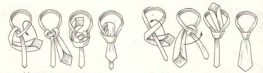 Завязывание галстука в картинках
