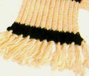 Самые простые кисточки из пряжи для объемного шарфа.